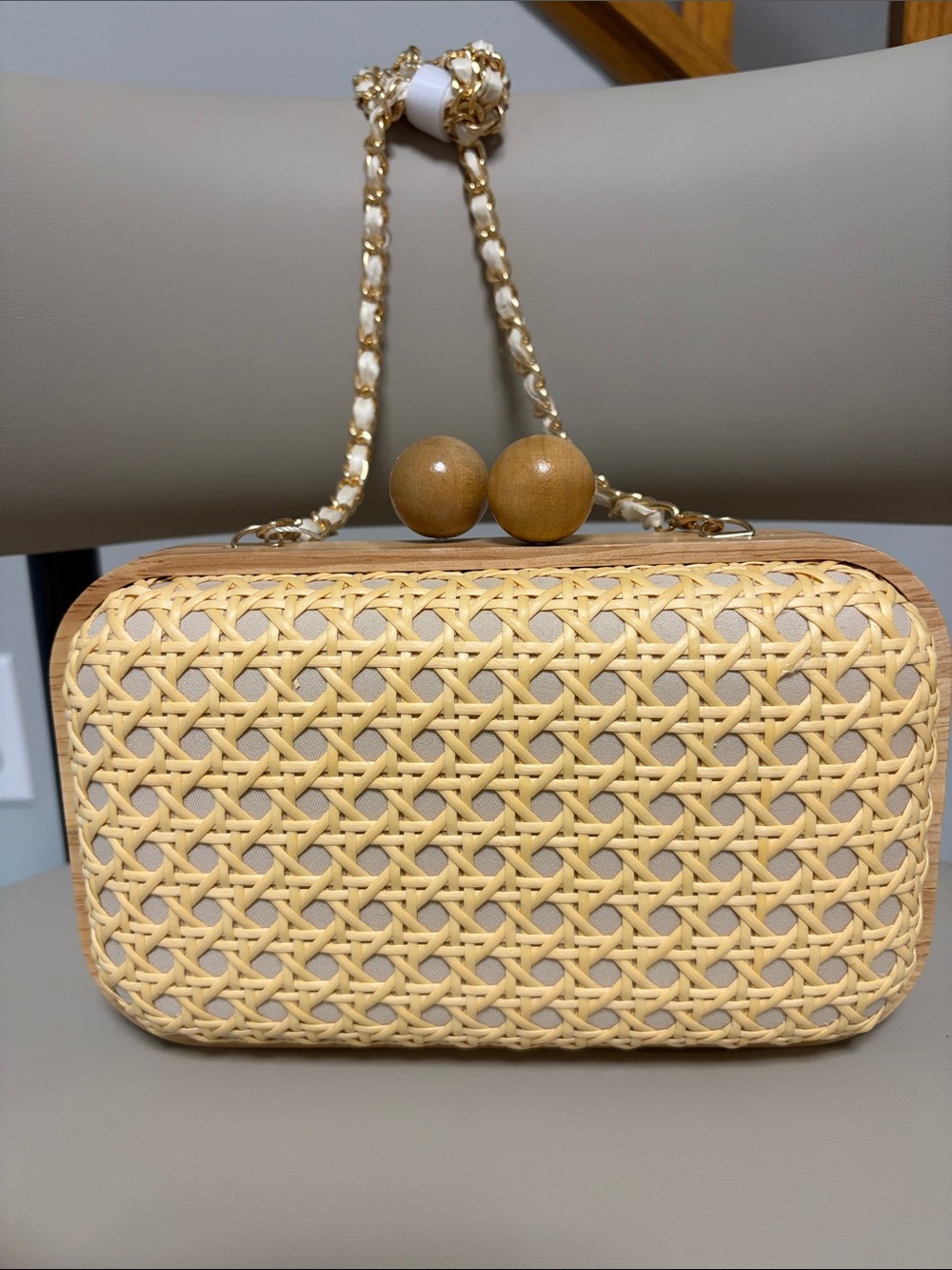 NWT Tommy Bahama Natural Cane Woven Crossbody Clutch AZ7999A